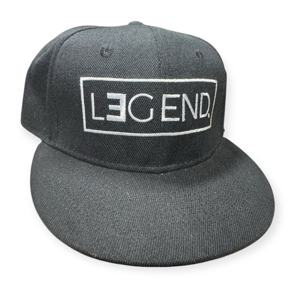 Legend Snapback Hat Black‎ OSFA Embroidered 6 Panel Adjustable Hat Little Arrows